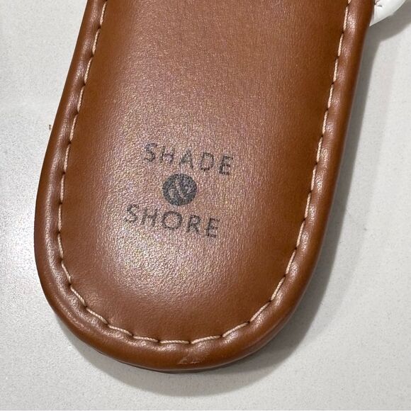 Shade & Shore | Women’s White and Gold Flat Summer Sandals Size 8 - Picture 5 of 8